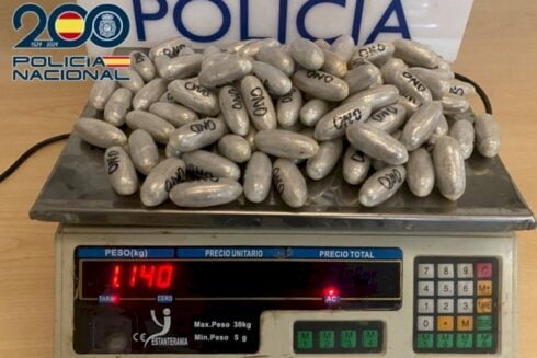 Drug mule who swallowed a kilo of heroin is arrested at airport in Spain