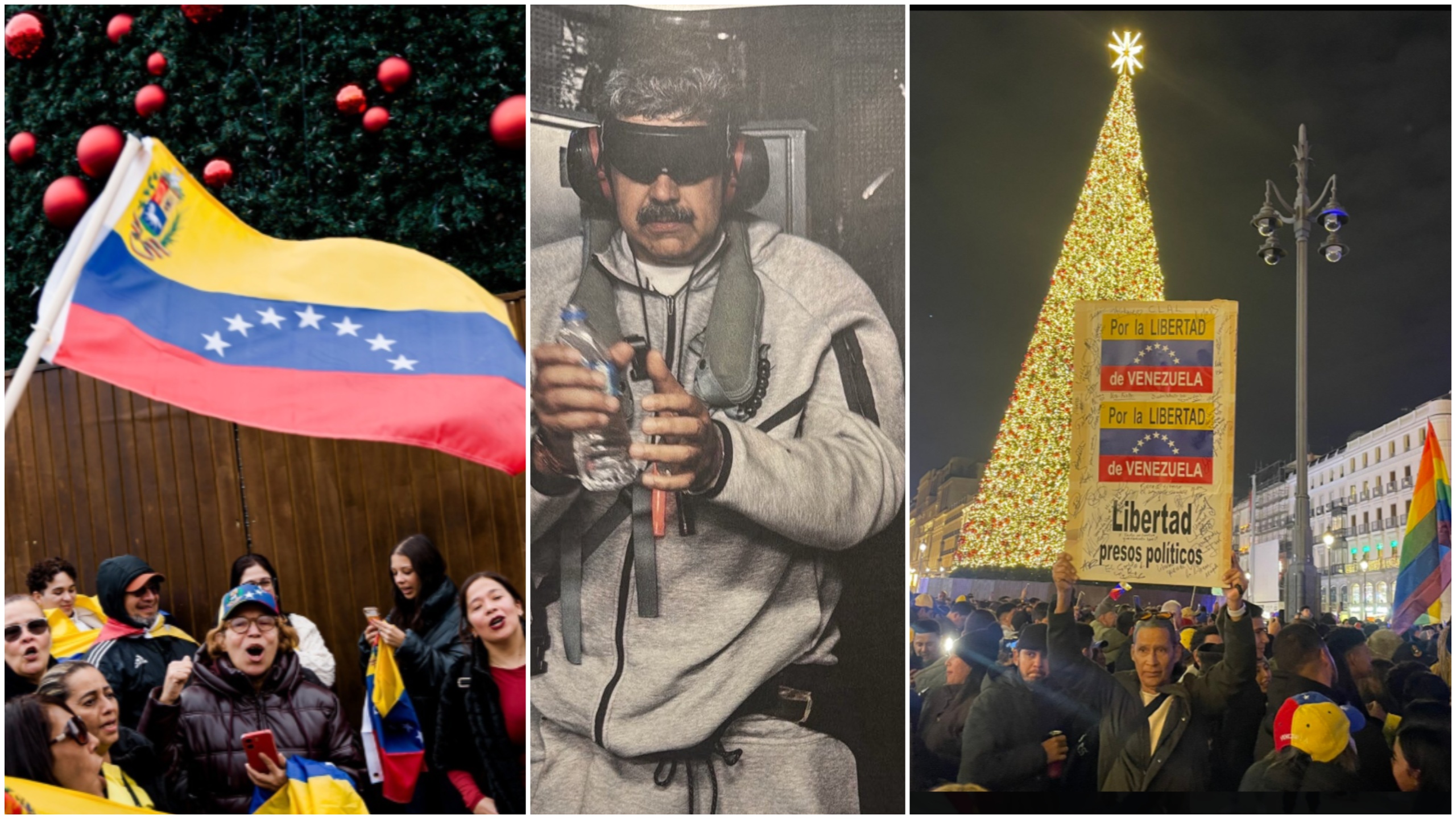 WATCH: Thousands of jubilant Venezuelan expats flood the streets of Madrid to celebrate capture of Maduro