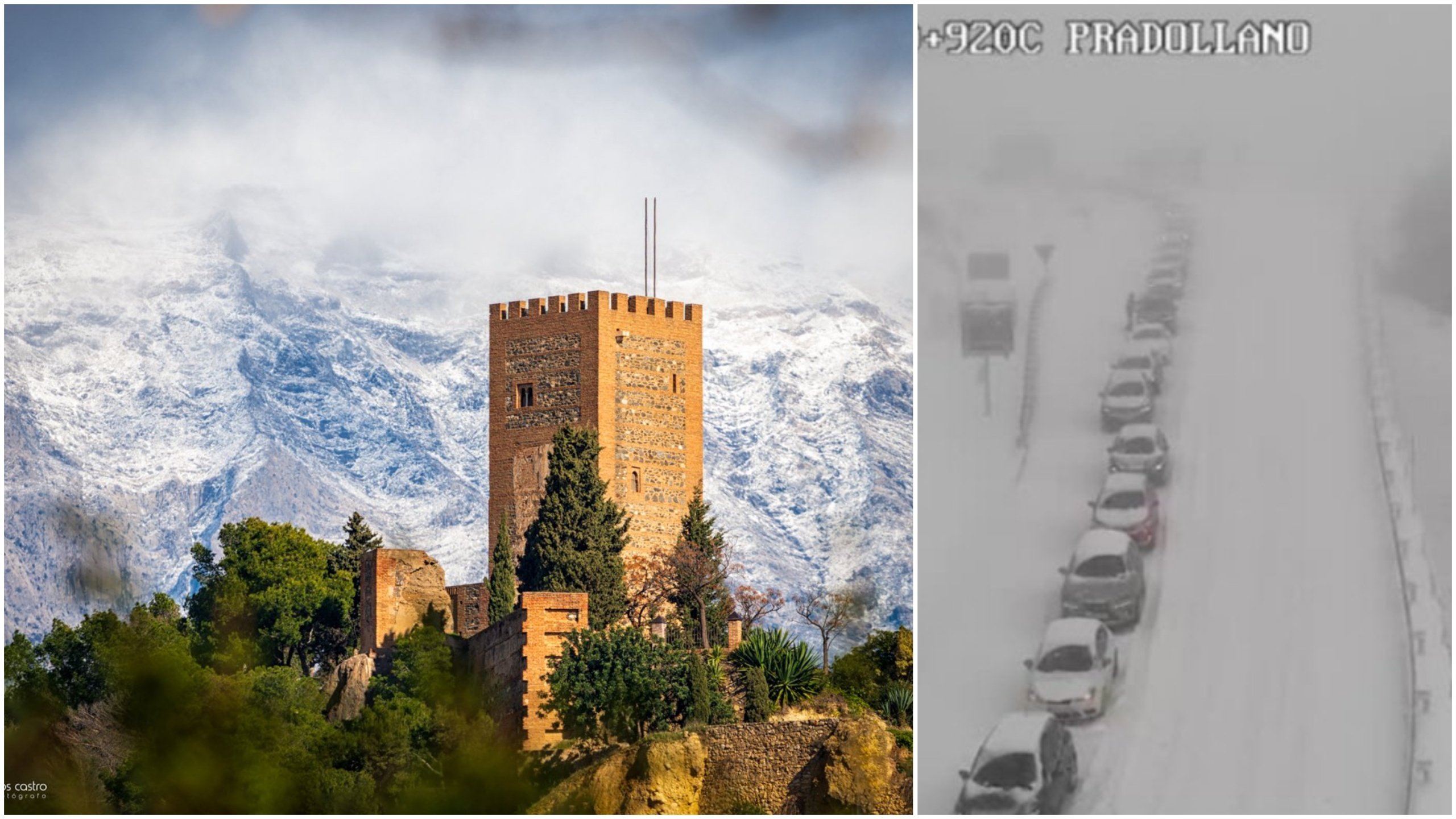 Storm Ingrid blankets Andalucia in snow and closes Sierra Nevada ski resort – while severe rains cause huge sink hole in Sevilla