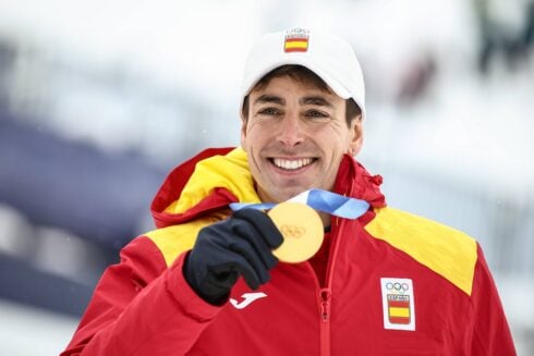 WATCH: Historic moment Oriol Cardona becomes Spain's first Winter Olympics gold medallist in over 50 years after gruelling ski mountaineering triumph