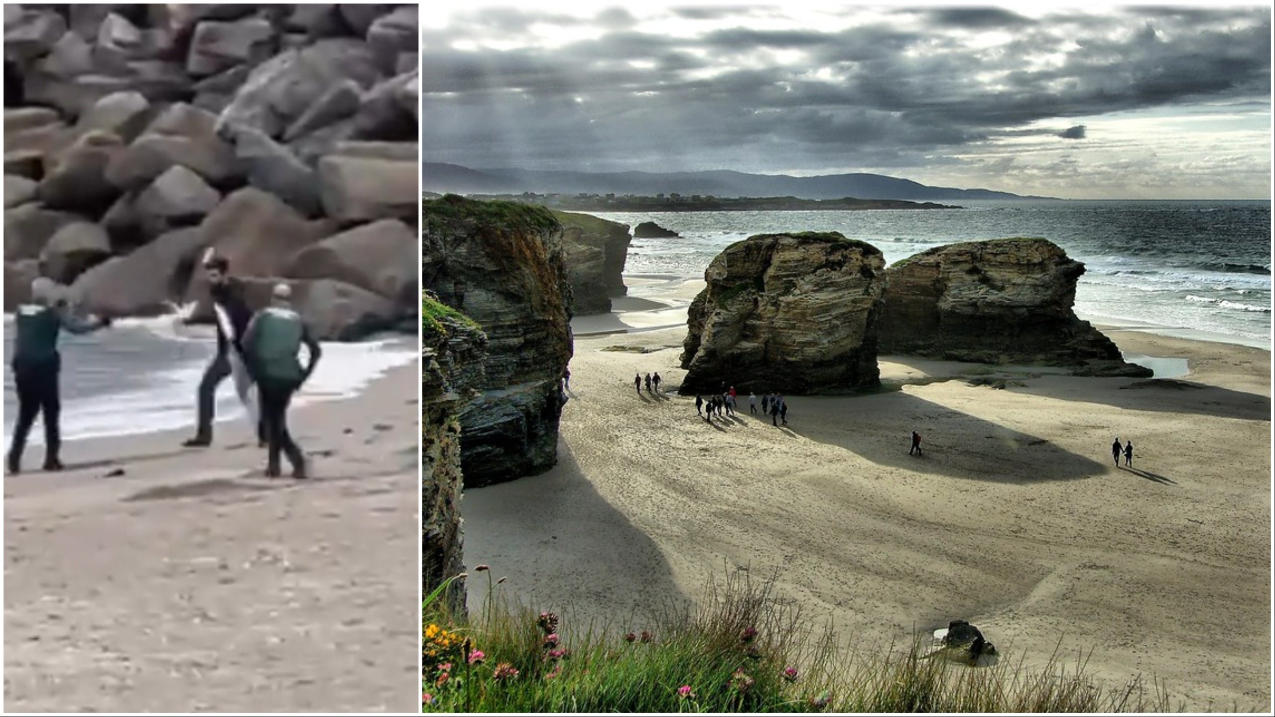 WATCH: Spain’s Guardia Civil struggle to subdue knife-wielding madman charging at them on a deserted beach