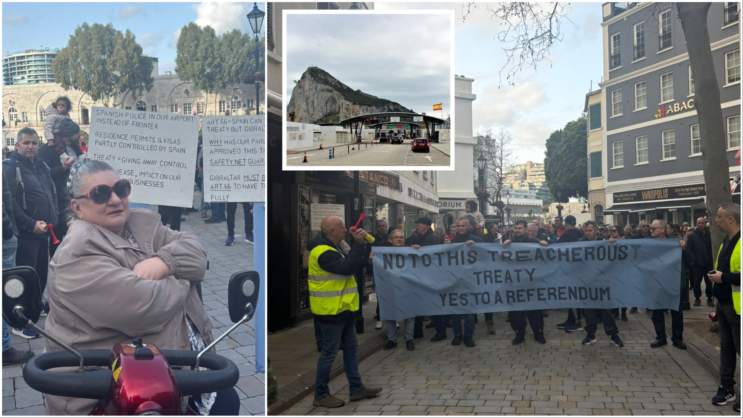 ‘British we stay’: First protests erupt in Gibraltar over post-Brexit treaty which permits ‘Spanish boots on the ground and airport’