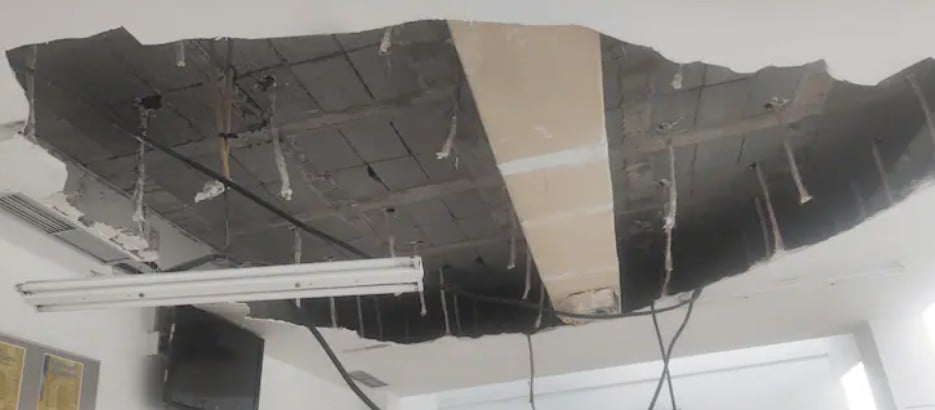 Baby among three taken to hospital after roof collapse at ‘run-down’ Costa del Sol medical centre