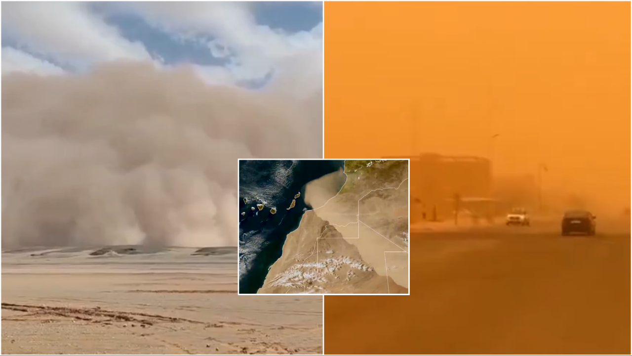 Here comes the calima: Canary Islands brace for impact as 1300km-wide wall of dust bigger than the UK sweeps in from African coast