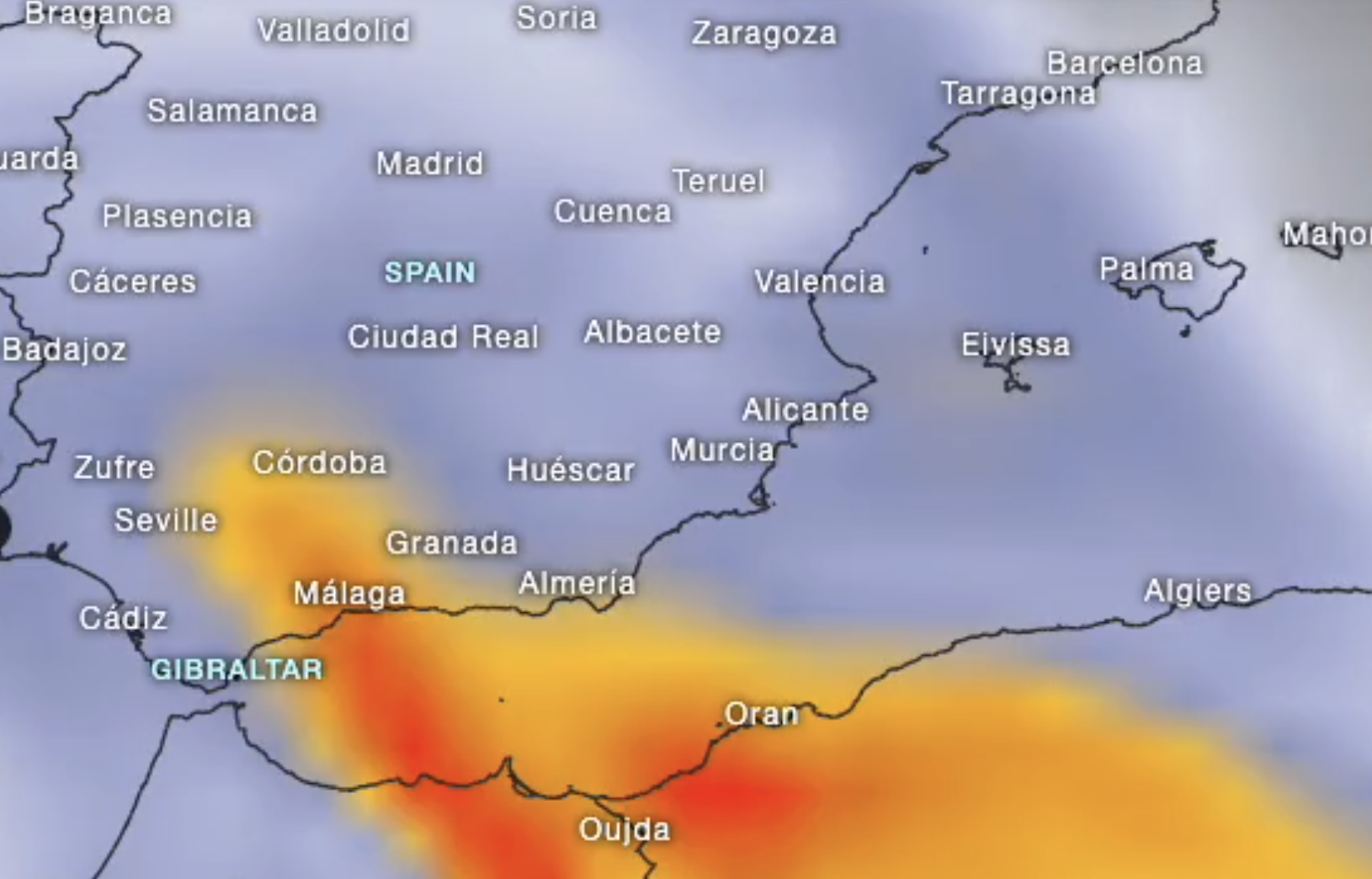 Intense ‘blood rain’ to lash Spain’s Costa del Sol as Saharan dust cloud mixes with DANA to see return of winter-like conditions to Spain