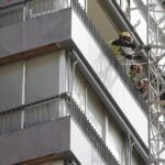 Two workers die in Benidorm tower block tragedy after scaffolding collapse with colleague clinging onto balcony