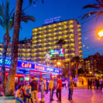 Drunk British tourist in Benidorm suffers broken nose during violent 'English Zone' mobile phone robbery- two men arrested