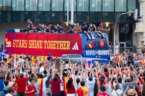 IN PICS: Millions line the streets of Madrid to welcome back Spain's World Cup heroes with jubilant parade