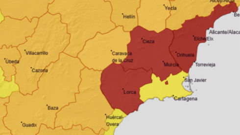 Red alerts declared declared across south eastern Spain as Murcia braces for 44C heat and storm risk