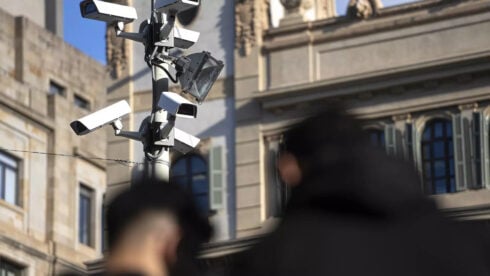 A security camera in Barcelona