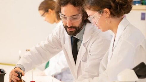 Professor is teaching a student at Hamelin-Laie International School