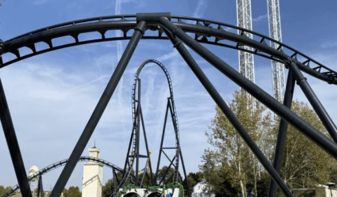 The Batman-themed ride at Parque Warner theme park in Madrid