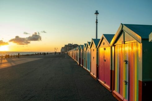 Beach huts on Brighton Beach