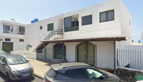 The street where the British woman fell in Lanzarote