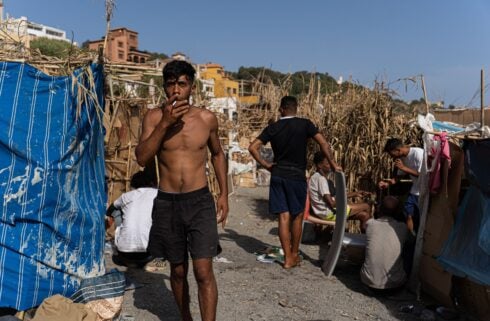 Migrants living in Ceuta