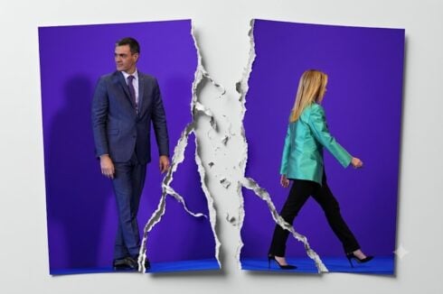 Pedro Sanchez and Georgia Meloni