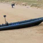 A narcolancha on a beach in southern Spain
