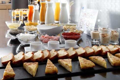 Buffet breakfast at the NH Diagonal Poble Nou, Barcelona