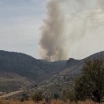 A major wildfire erupted in Igualeja, forcing dozens to evacuate their homes.