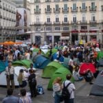 Protesters pitch tents in central Madrid as demonstrations over Spain's housing crisis drag on