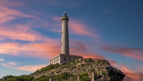 A lighthouse on a hill in Murcia