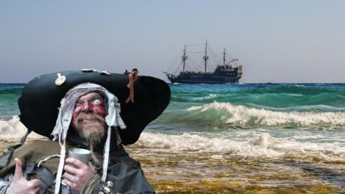 pirate and his ship
