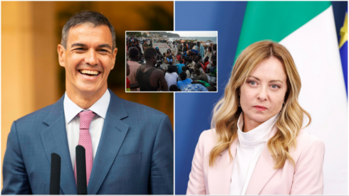 Pedro Sanchez and Giorgi Meloni, the prime ministers of Spain and Italy respectively