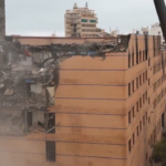 Demolition work of the Hotel Ibis in Malaga