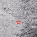 Earthquake map of Andalucia