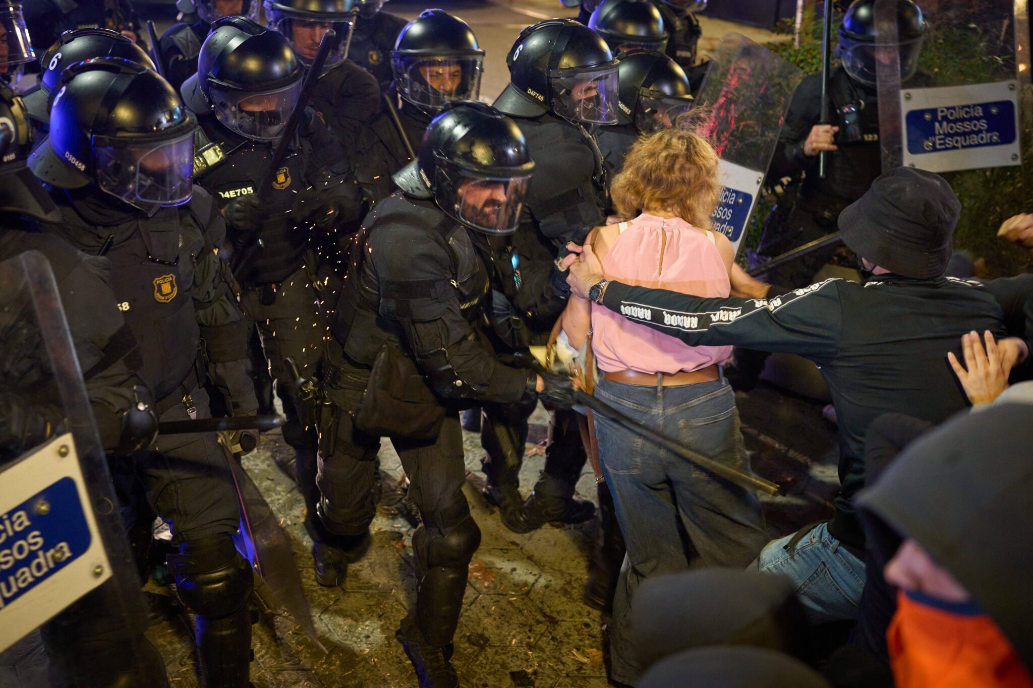 Bricks Riot Barcelona housing protests see 30 police injured in riot