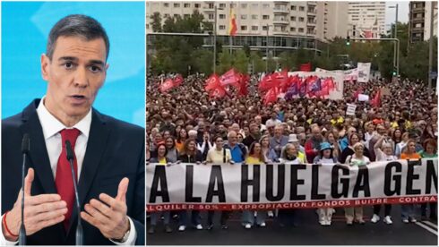 Huge protests in Madrid after Pedro Sanchez's housing reforms were voted down in Congress
