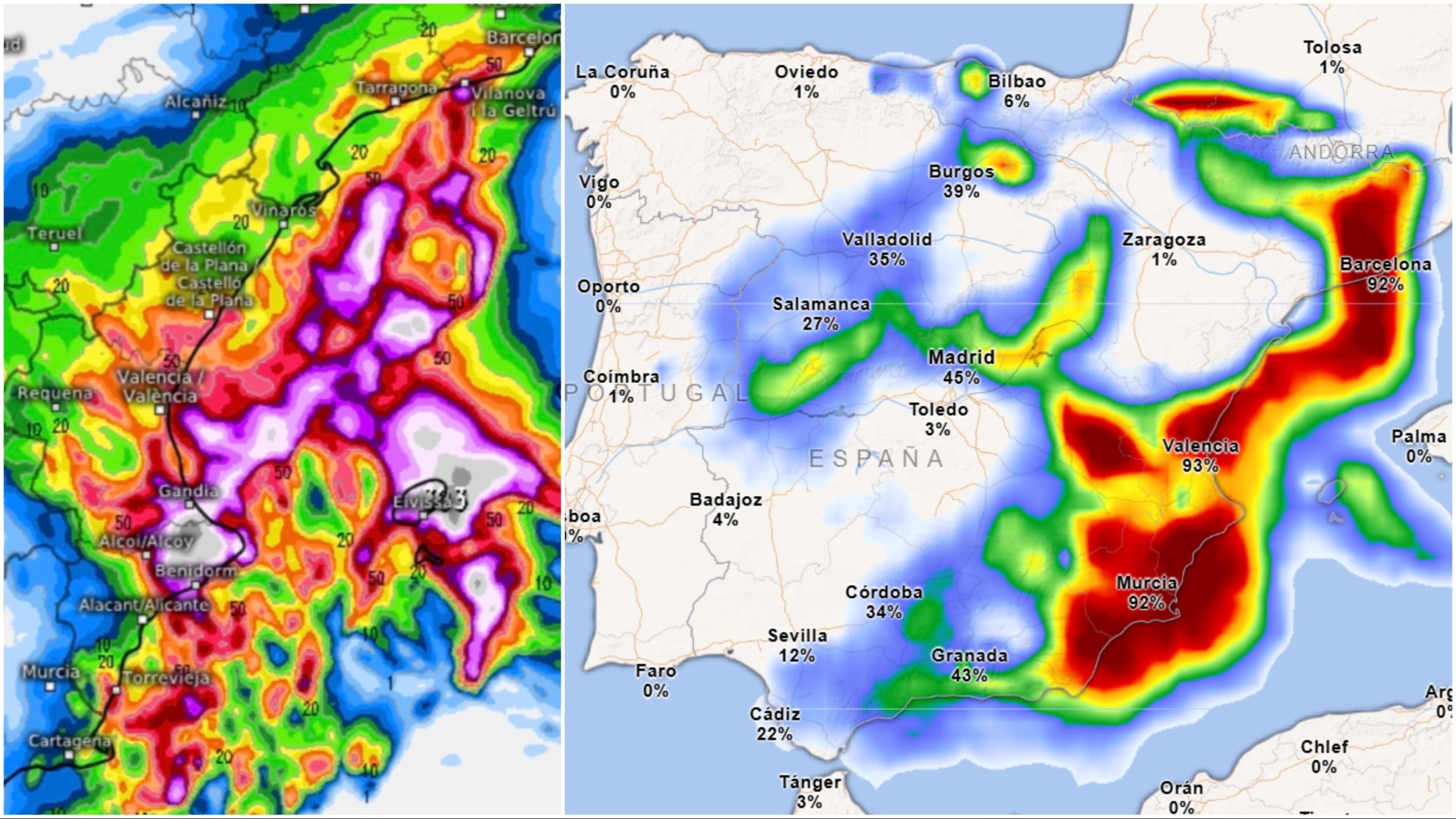Sturm Adam zieht auf Spanien zu: Der erste benannte Sturm DANA der Saison ...