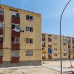 Yellow tower blocks in LA Palomera district of La Linea