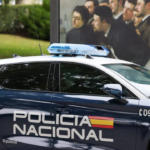 A Spanish police car on a road
