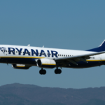 A Ryanair plane at Malaga Airport